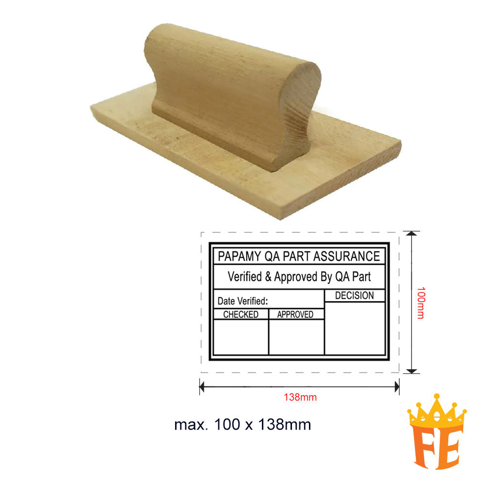 Index Stamp Large Size (Wooden Handle) Above 100mm Size