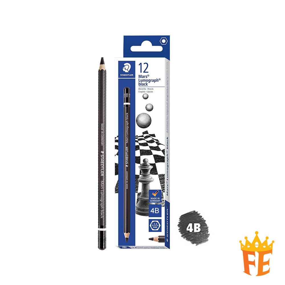 Staedtler Mars Lumograph Black Pencils (1 Box Of 12pcs) All Degrees