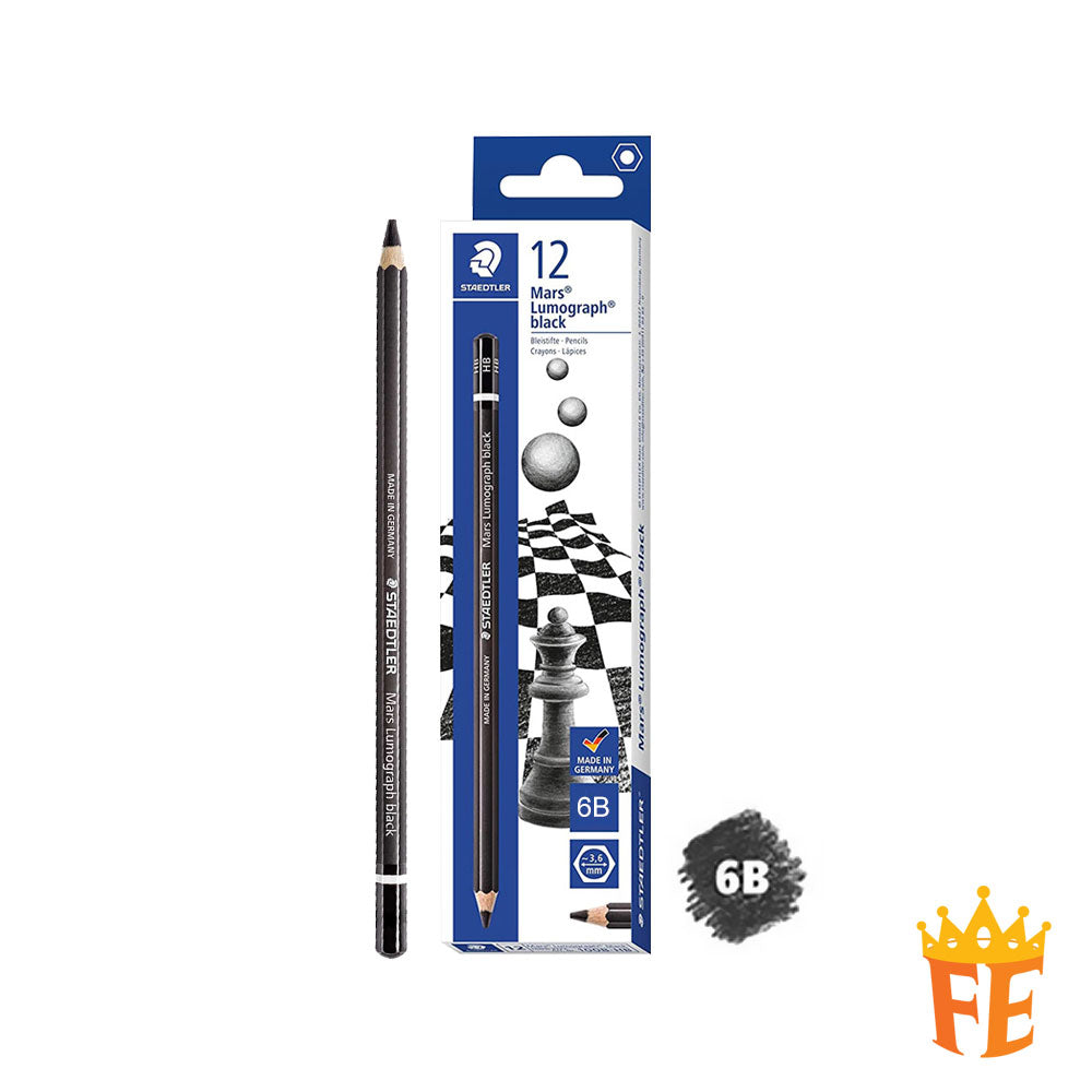 Staedtler Mars Lumograph Black Pencils (1 Box Of 12pcs) All Degrees