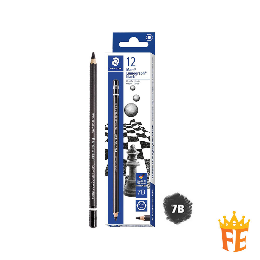 Staedtler Mars Lumograph Black Pencils (1 Box Of 12pcs) All Degrees