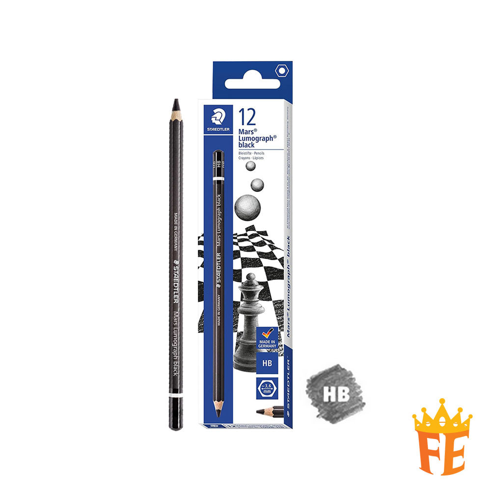 Staedtler Mars Lumograph Black Pencils (1 Box Of 12pcs) All Degrees