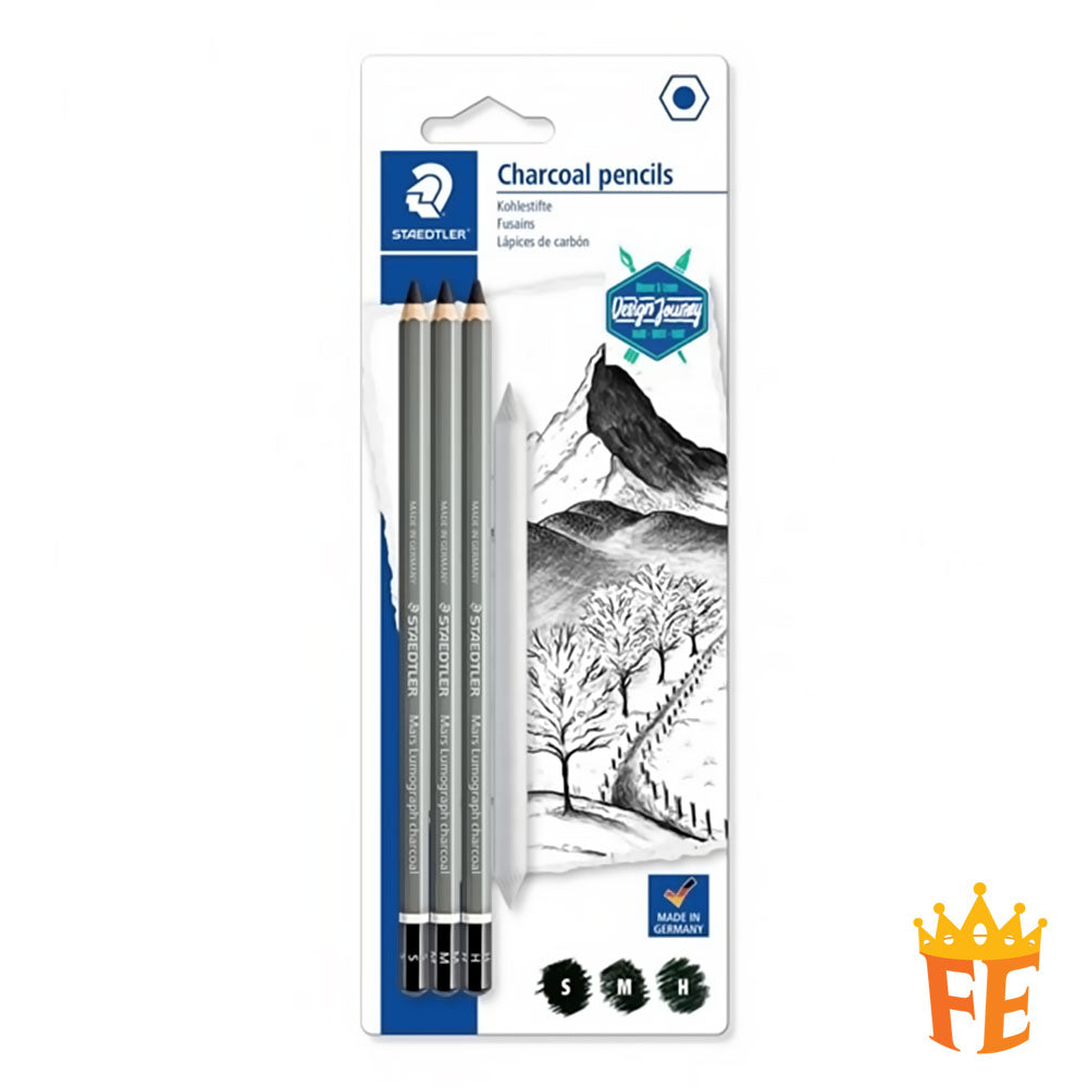 Staedtler Mars Lumograph Charcoal Pencils (1 Box Of 12pcs) All Degrees