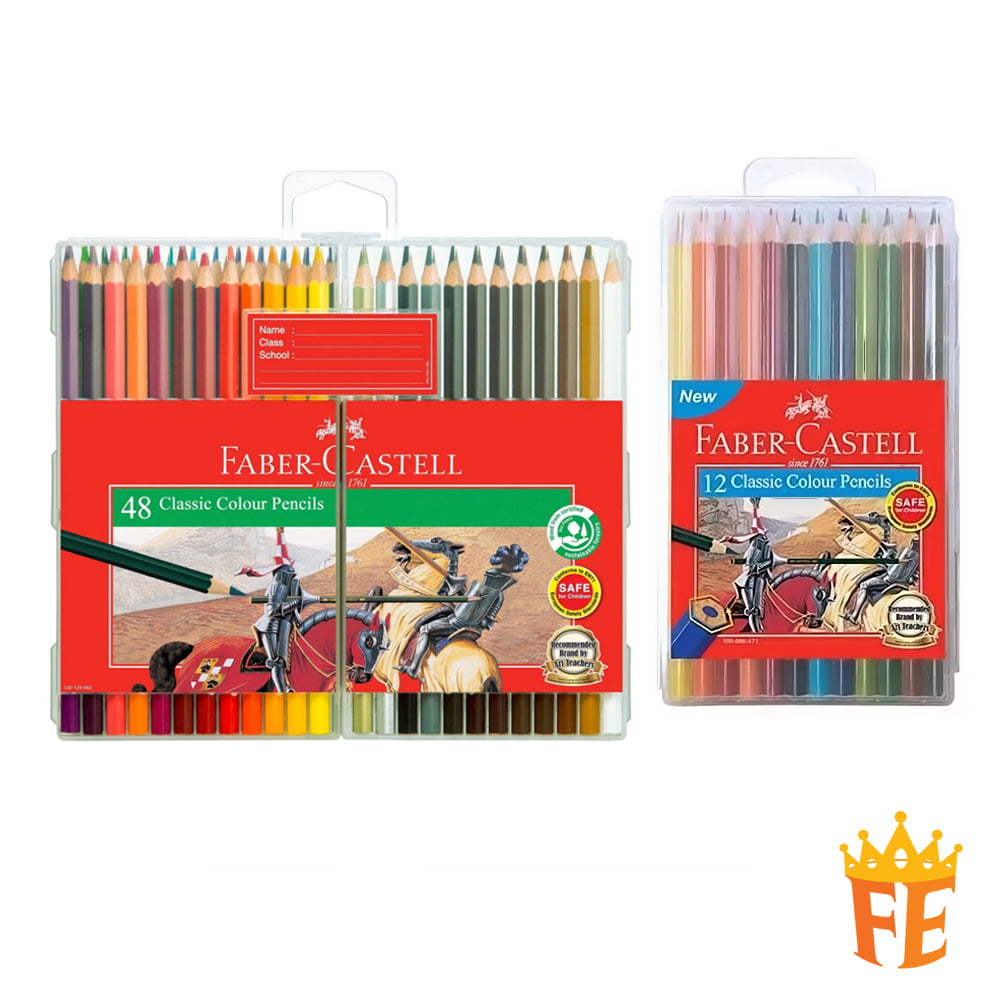 Faber Castell Classic Colour Pencils Slim Flexi Case 12 / 24 / 36 / 48 Colours