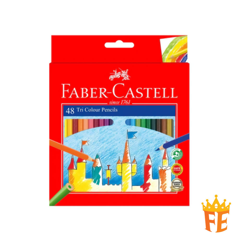 Faber Castell Tri Colour Pencils - Cardboard Box 12 / 24 / 36 / 48 Colours