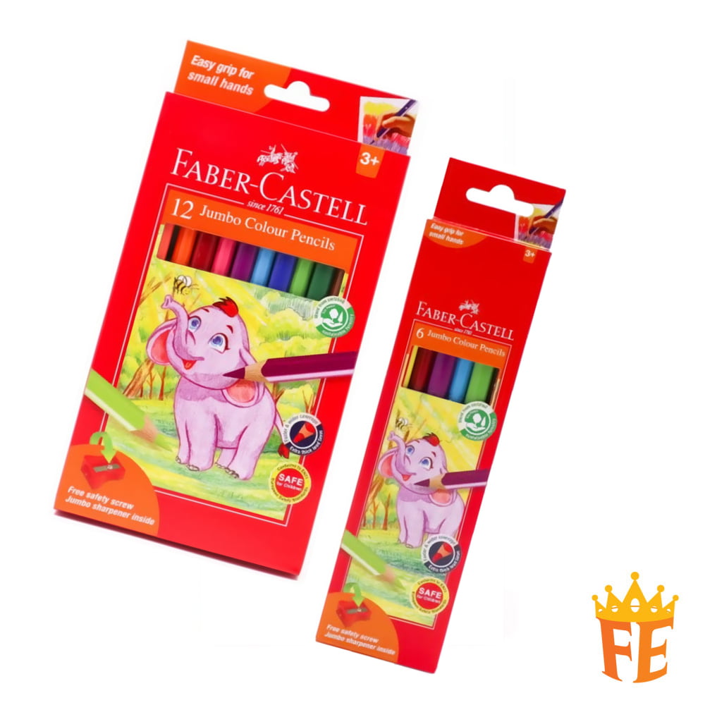 Faber Castell Jumbo Colour Pencil 6 / 12 Colours