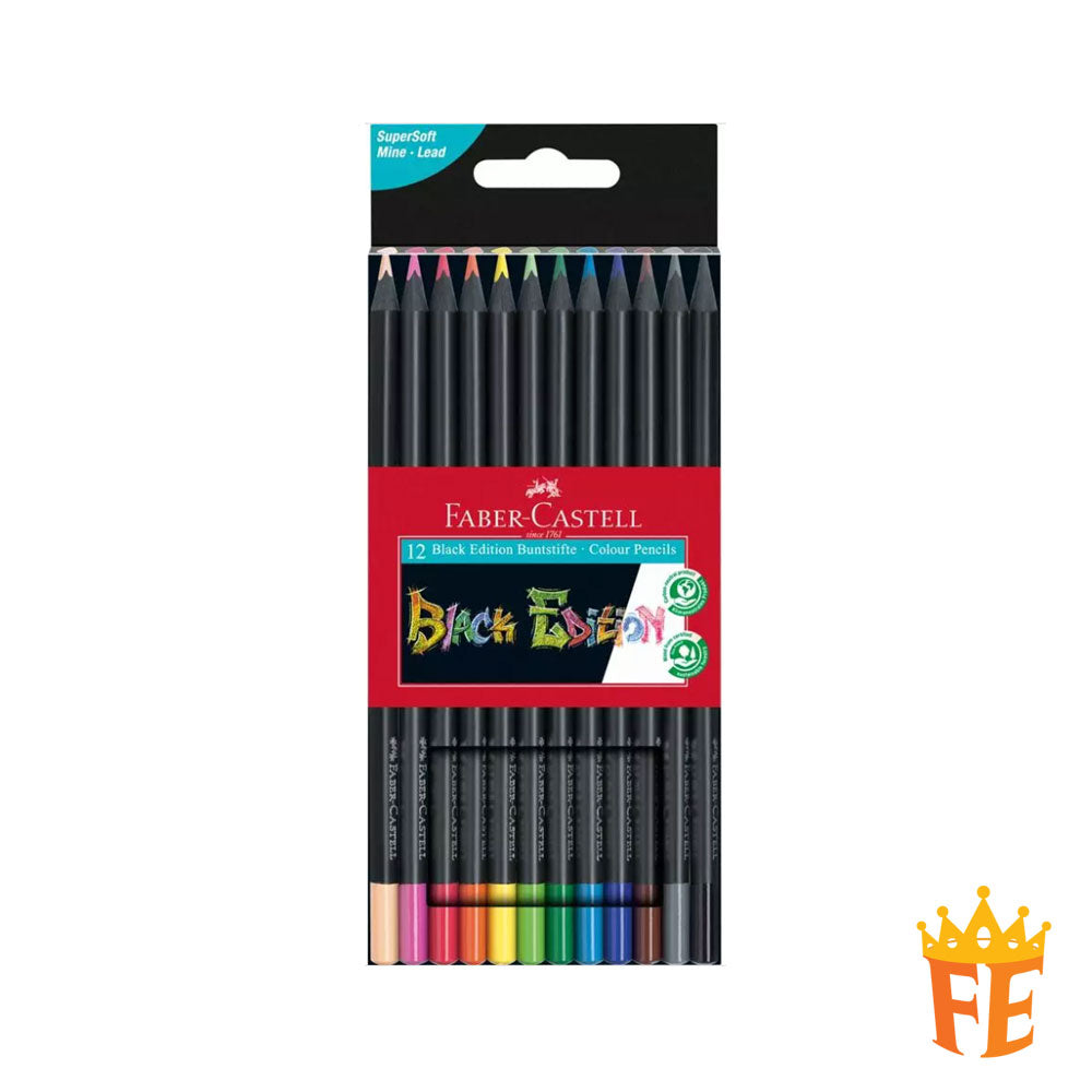 Faber Castell Black Edition Colour Pencils 12 / 24 Colours