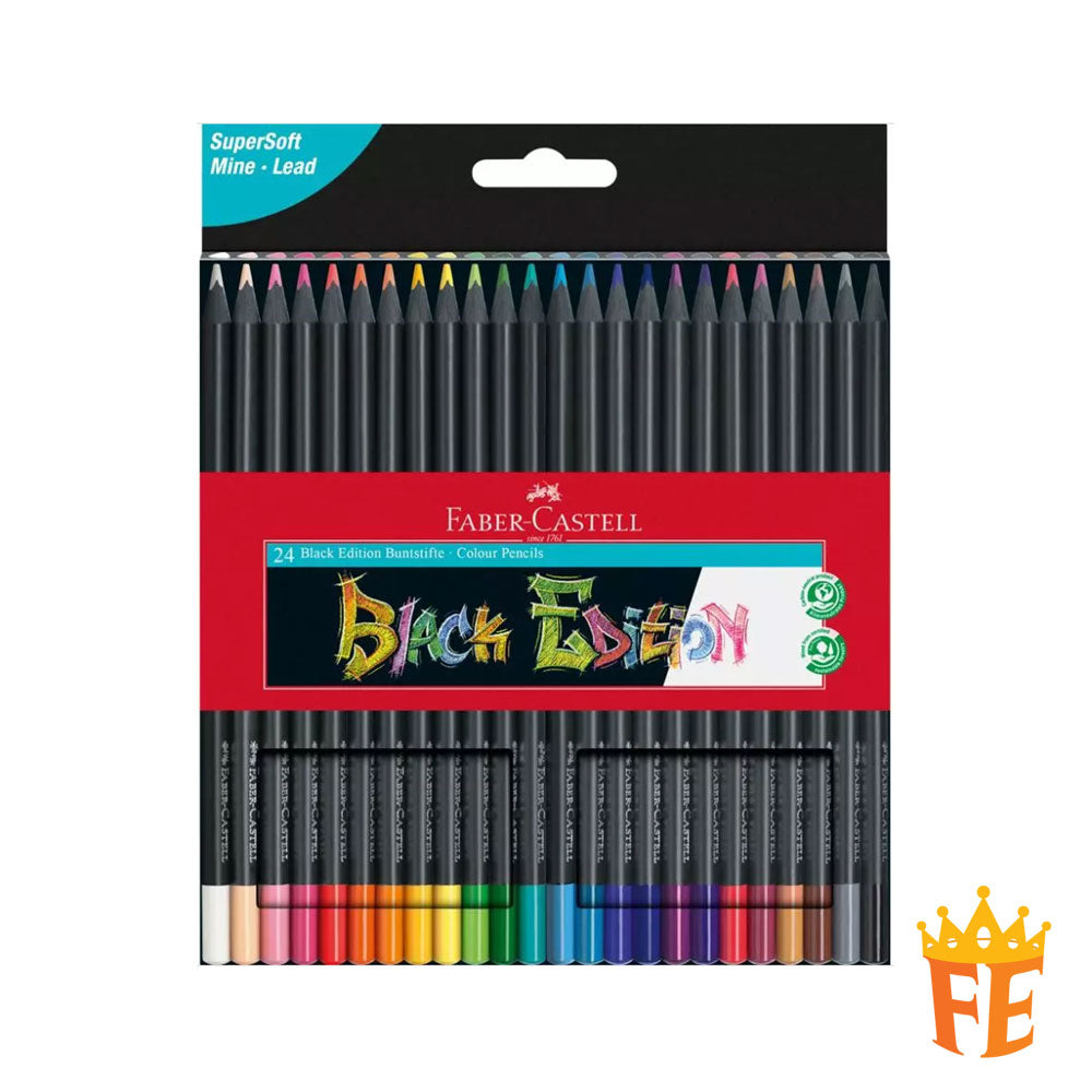 Faber Castell Black Edition Colour Pencils 12 / 24 Colours