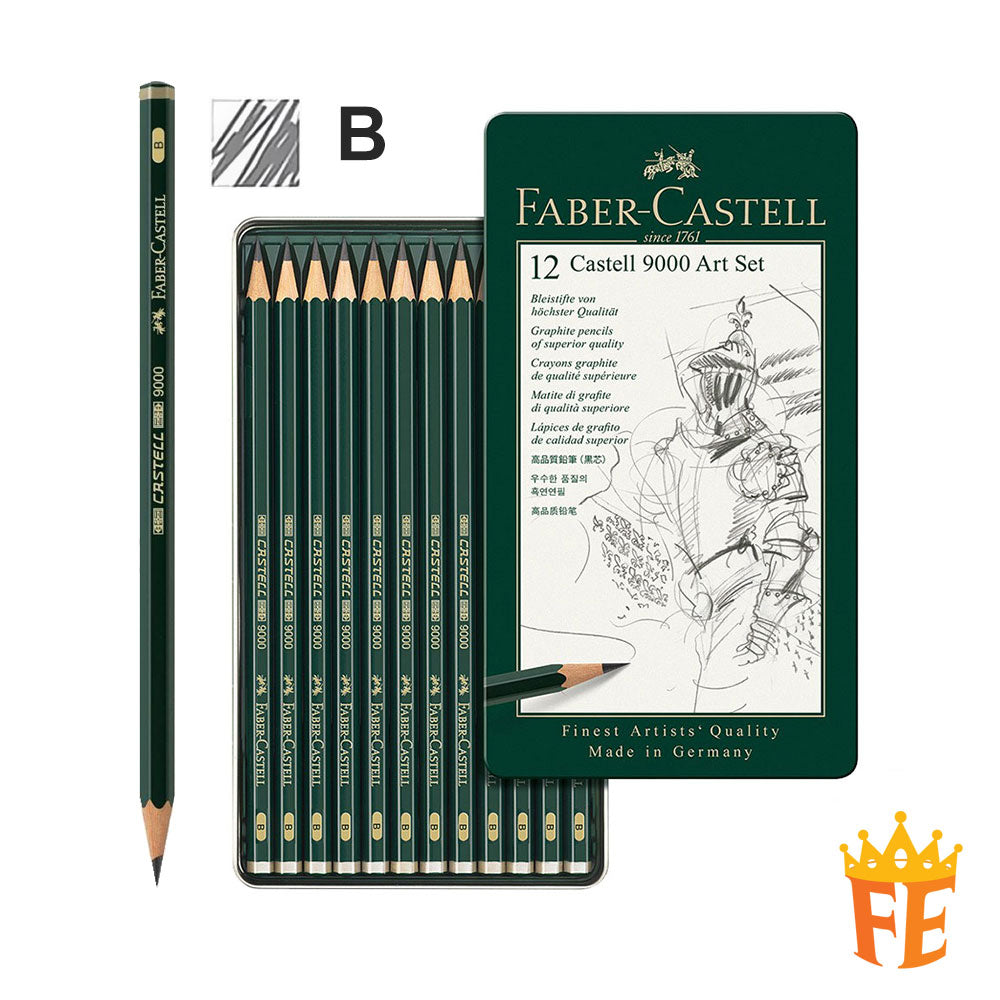 Faber Castell Blacklead Castell 9000 Pencil All Size