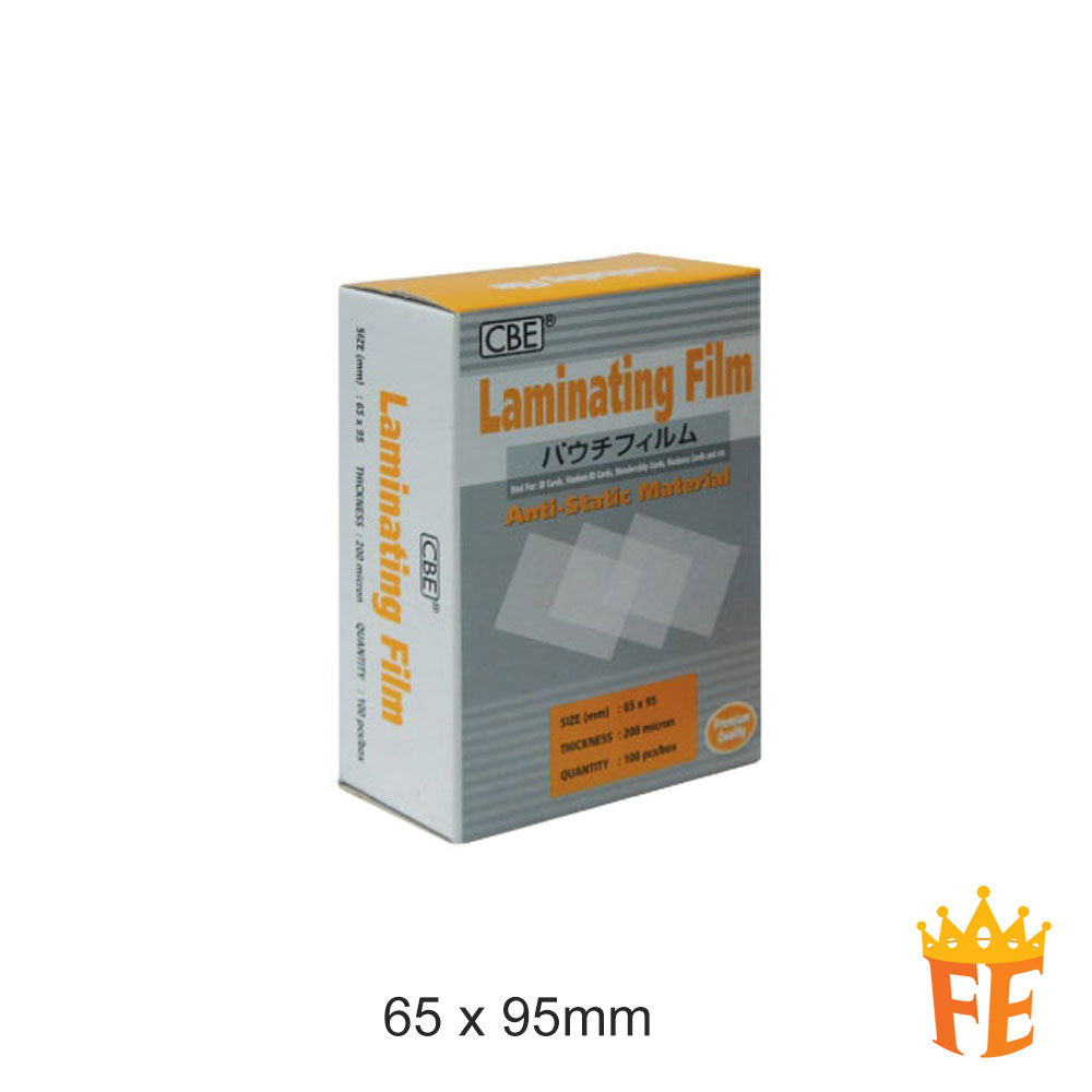 CBE Laminating Film / Pouch All Sizes