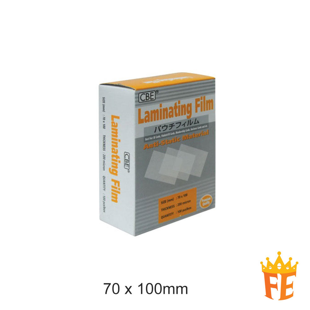 CBE Laminating Film / Pouch All Sizes