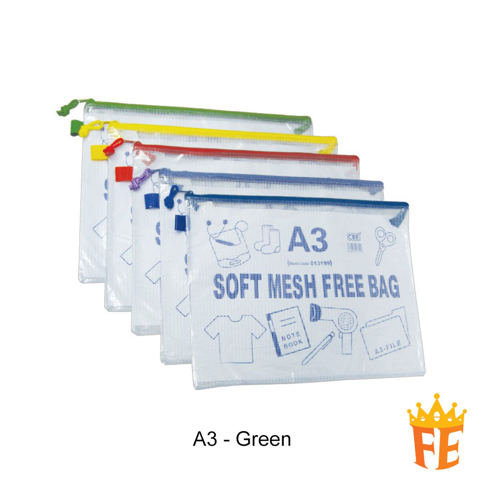 CBE Mesh Bag B6 / A5 / B5 / A4 / A3 / 9.5" X 5"