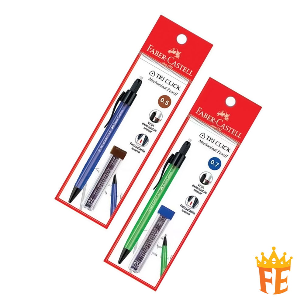 Faber Castell Tri Click 0.5mm / 0.7mm with Leads Classic Colours