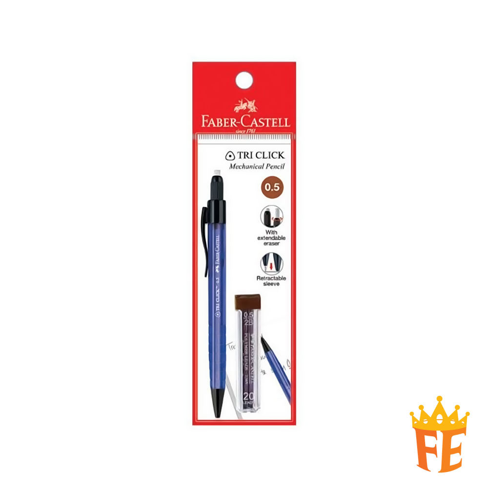 Faber Castell Tri Click 0.5mm / 0.7mm with Leads Classic Colours