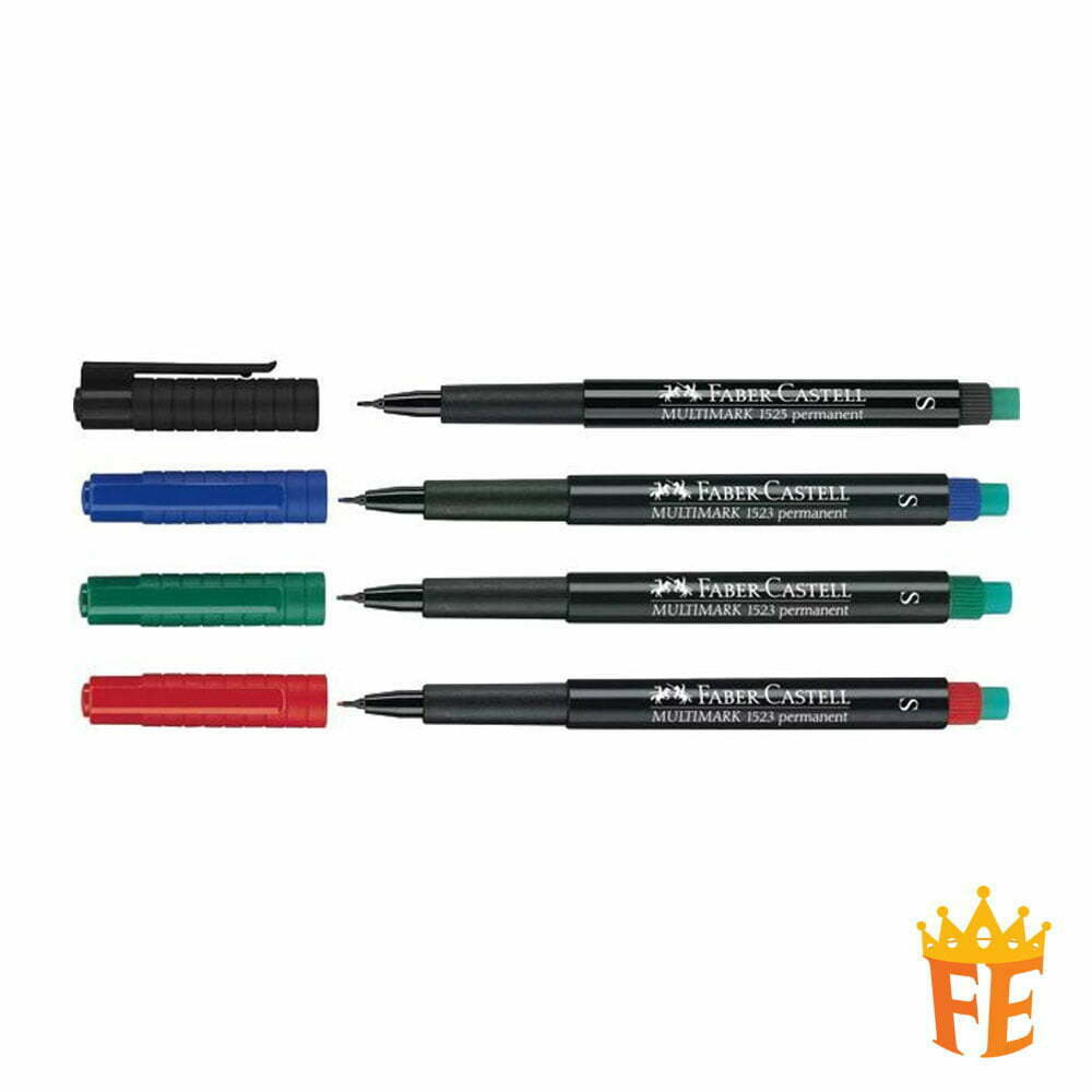 Faber Castell Multimark S, Permanent Black / Blue / Red