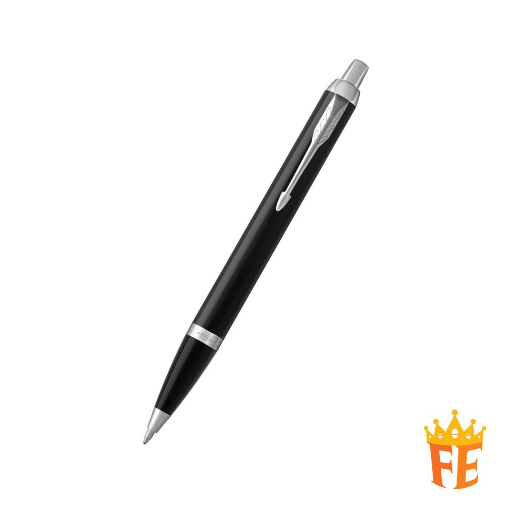 Parker IM Black Lacquer Chrome Trim Rollerball / Ballpoint Pen