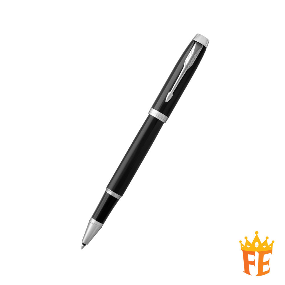 Parker IM Black Lacquer Chrome Trim Rollerball / Ballpoint Pen