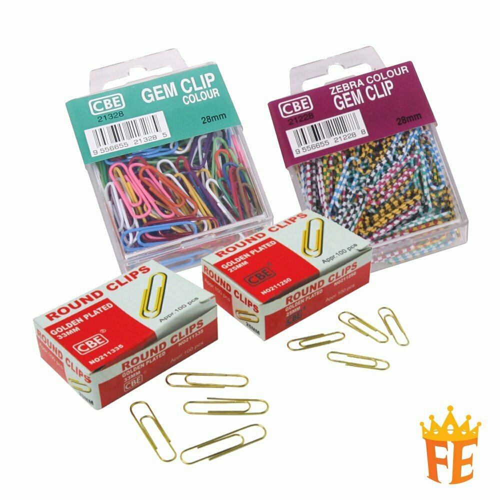 CBE 25 / 33 / 28mm Fancy Paper Clip 100pcs