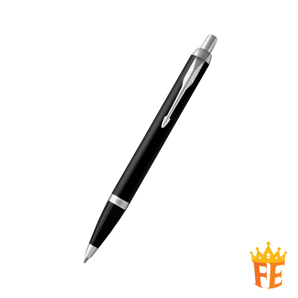 Parker IM Matte Black Chrome Trim Rollerball / Ballpoint Pen