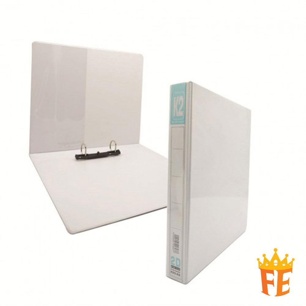 K2 PVC File 2D / 3D / 4D Ring Binder With Transparency Cover 25 / 40 / 50mm A5 / A4