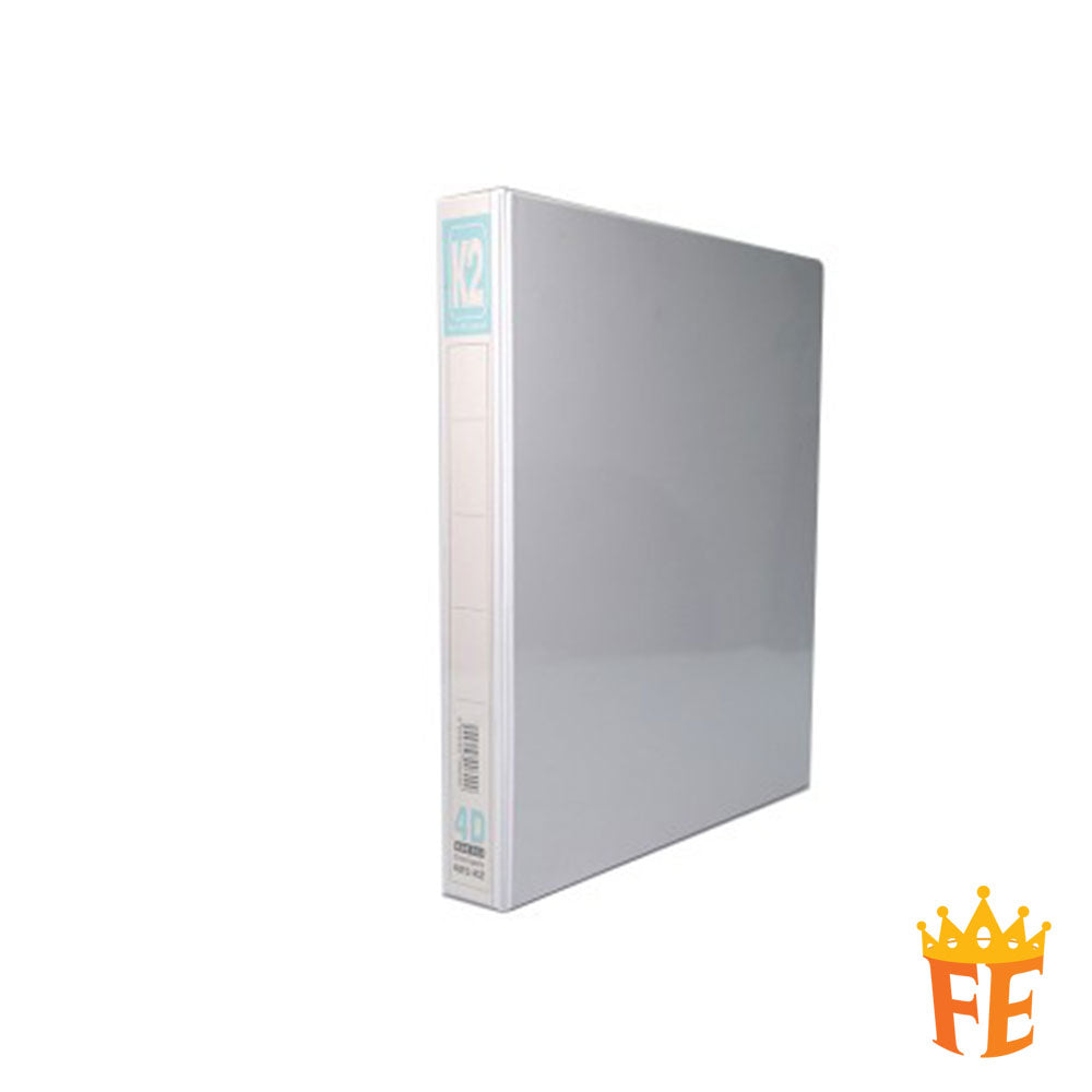 K2 PVC File 2D / 3D / 4D Ring Binder With Transparency Cover 25 / 40 / 50mm A5 / A4