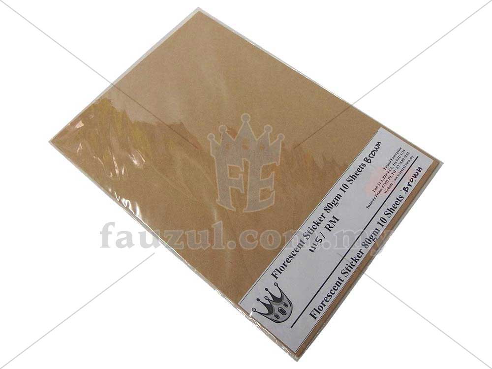 Brown Craft Sticker A4 80gm 10s