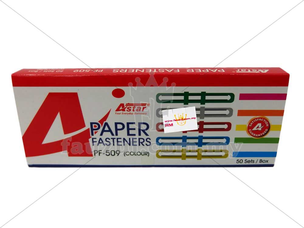 Astar Paper Fasteners Colour 50s Pf-509