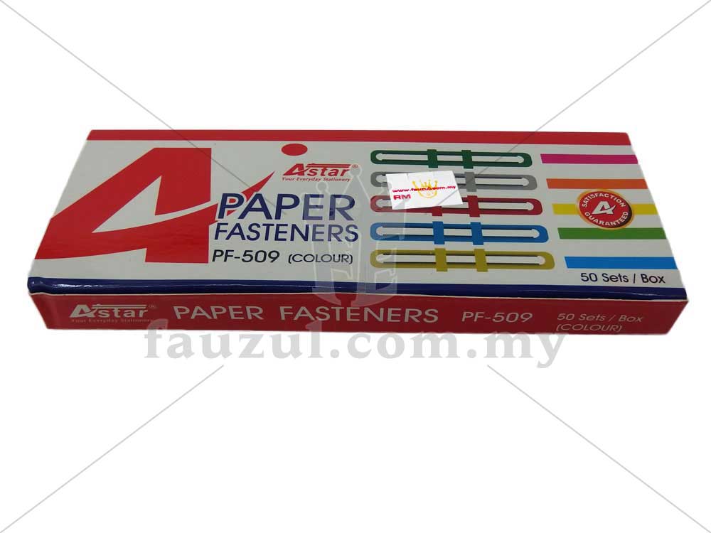 Astar Paper Fasteners Colour 50s Pf-509