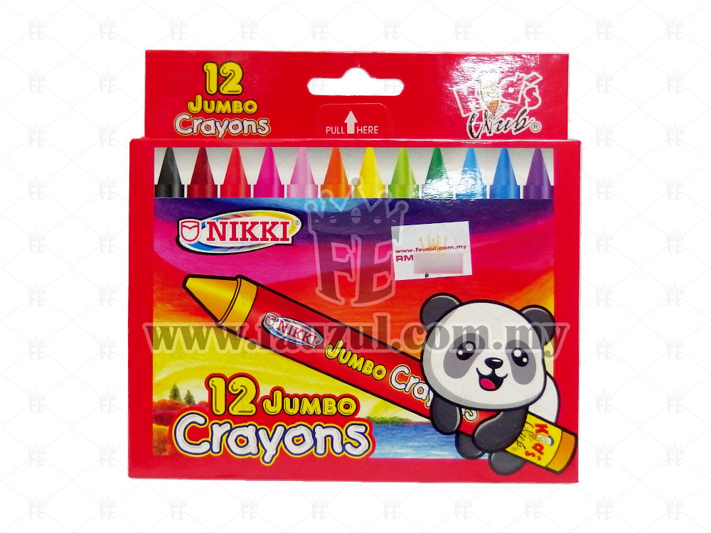 Nikki Wax Jumbo Crayons 12 Colours