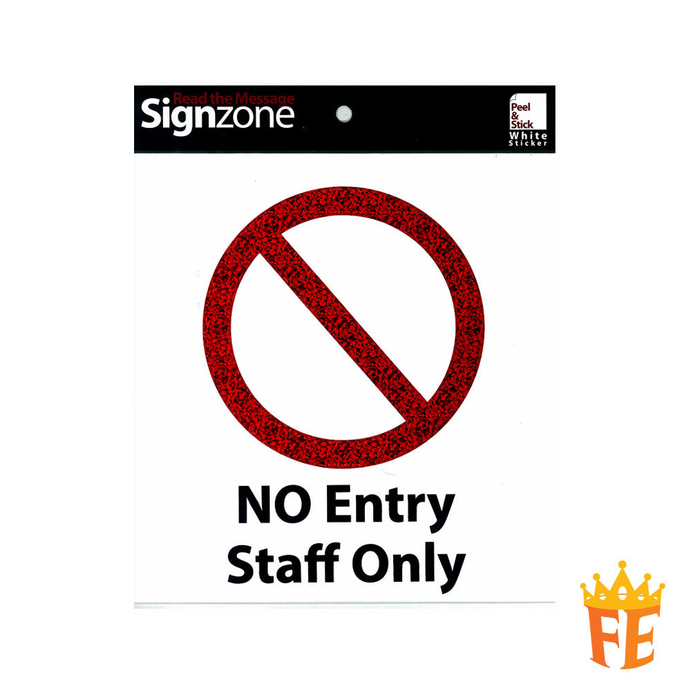 Peel And Stick White Signage Sticker 210mm X 220mm