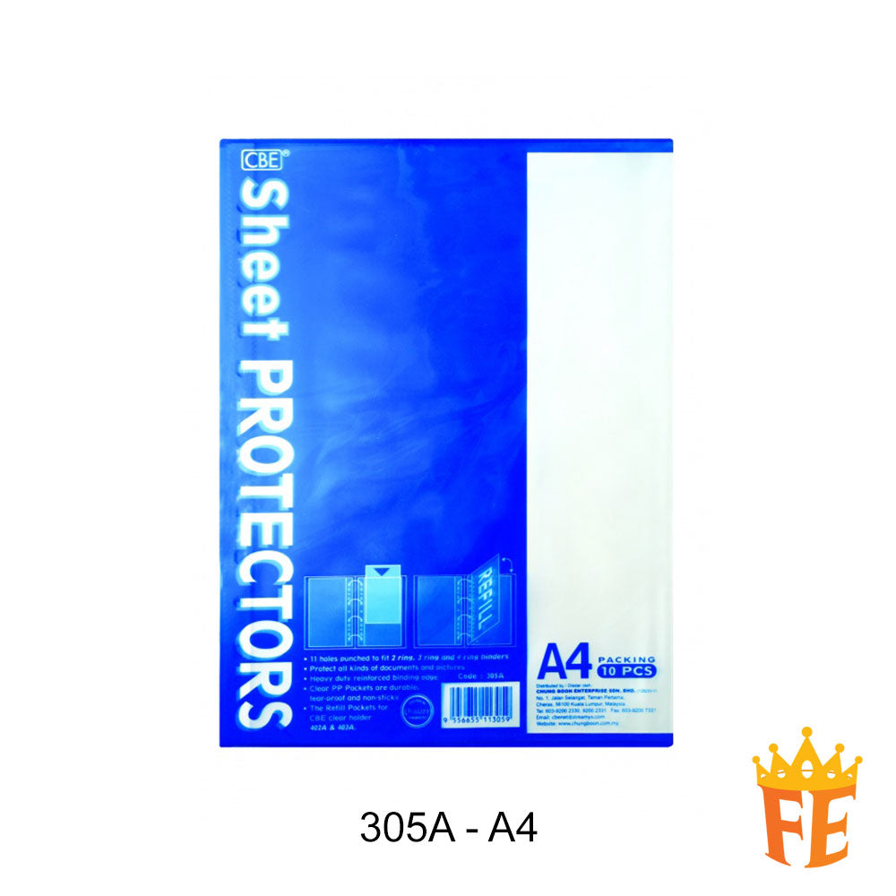 CBE 305A / 305F Sheet Protector 10 Sheets A4 / F4