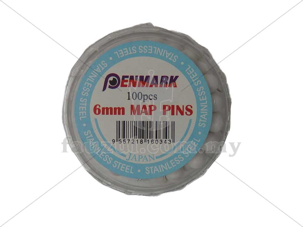 Penmark 6mm Map Pins 100s