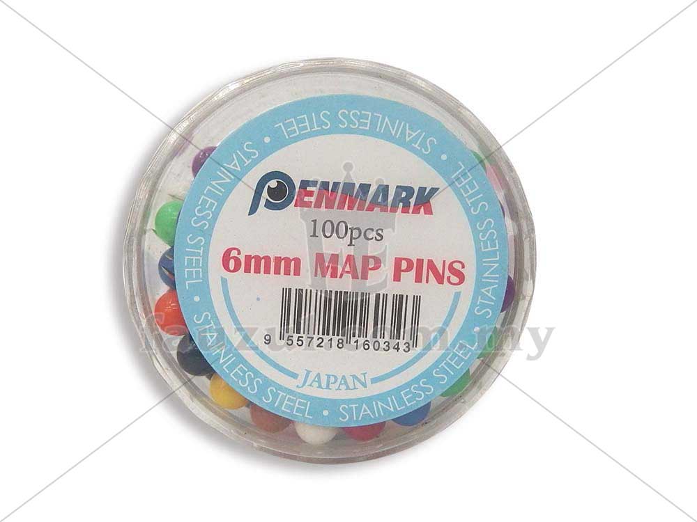 Penmark 6mm Map Pins 100s