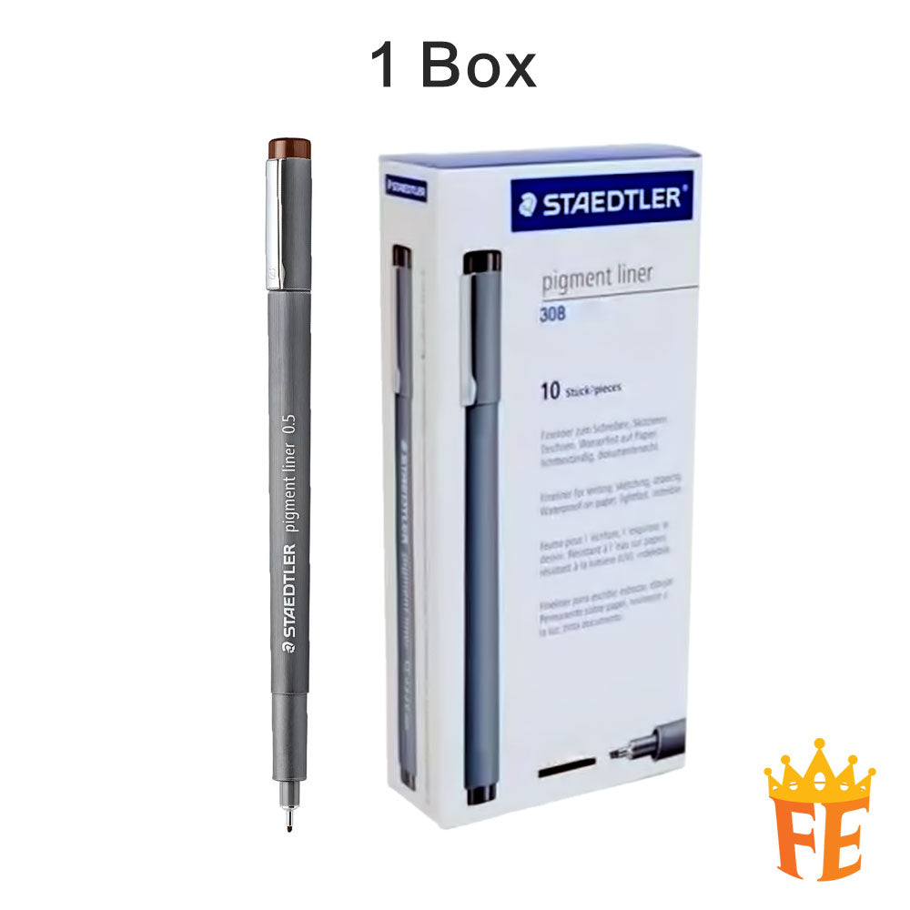 Staedtler Pigment Liner (1 Box Of 10pcs) All Size & Colour