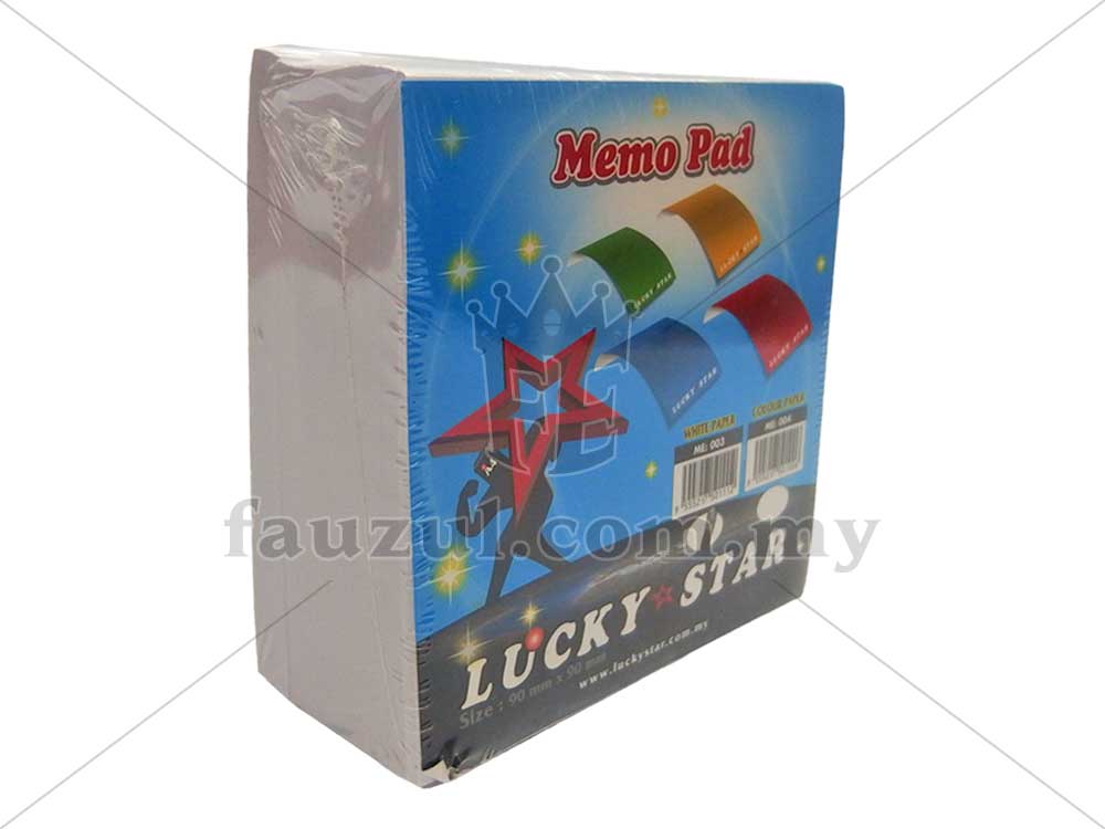 Lucky Star Memo Pad Refill 90 X 90mm