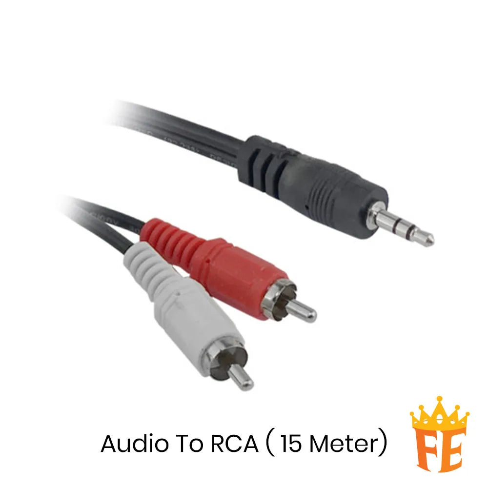 CLiPtec Audio Jack to RCA Cable / Audio Jack to Audio Jack Cable All Length