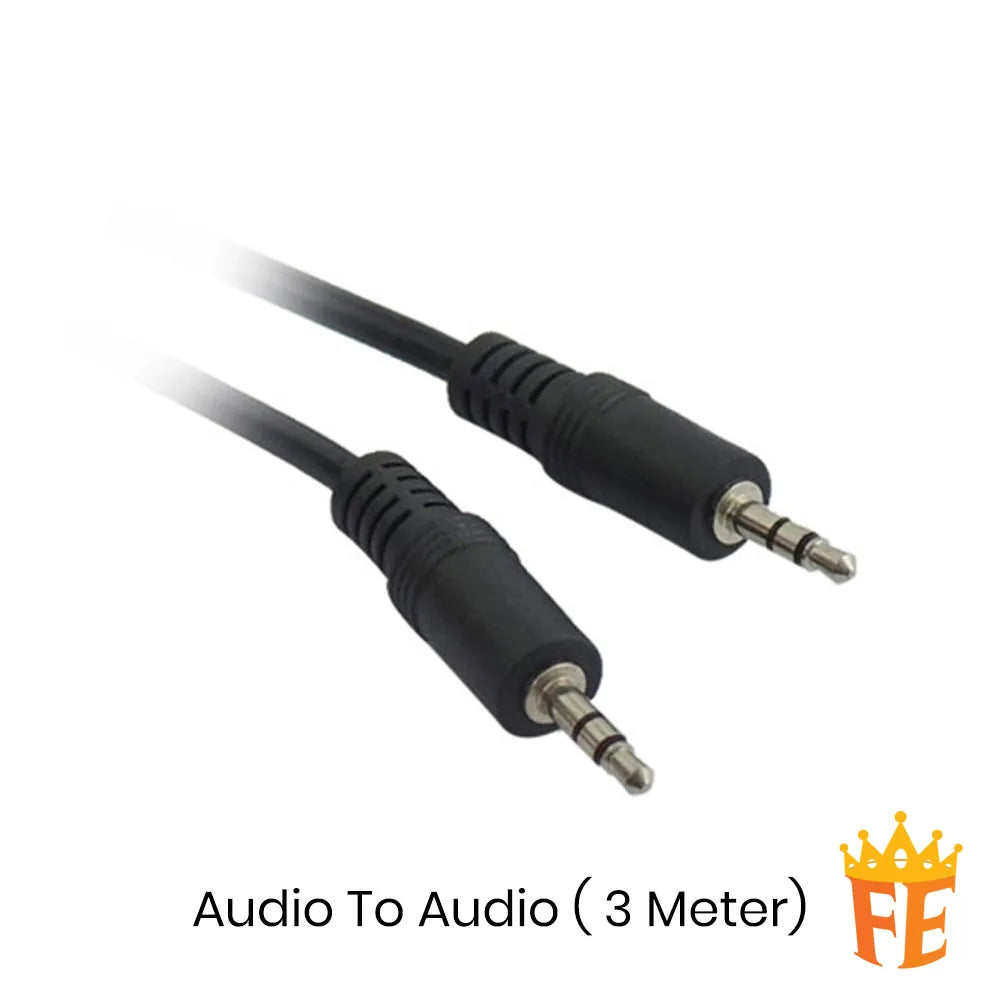 CLiPtec Audio Jack to RCA Cable / Audio Jack to Audio Jack Cable All Length