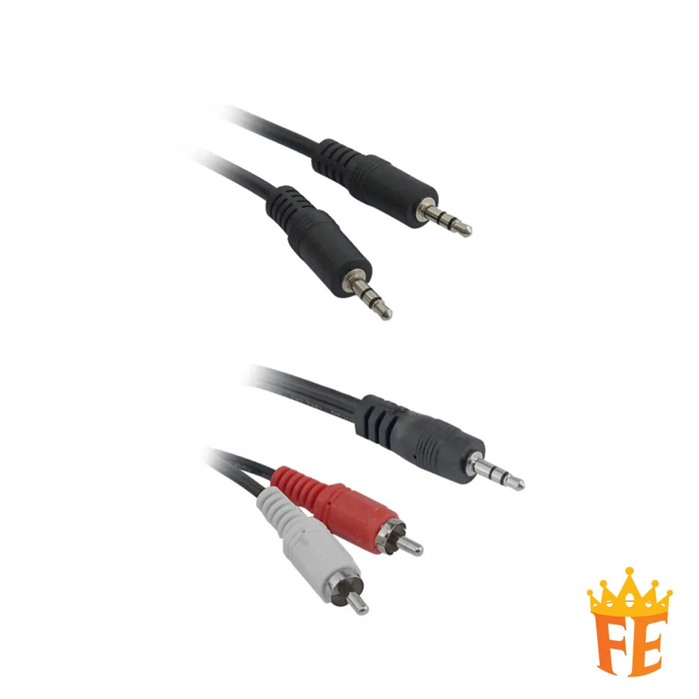 CLiPtec Audio Jack to RCA Cable / Audio Jack to Audio Jack Cable All Length