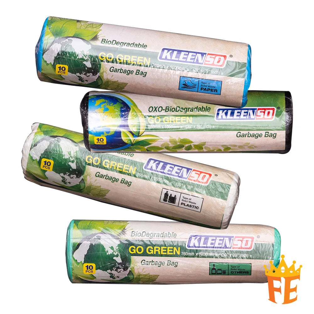 Kleenso M10 Bio-D Garbage Bag M-Size Roll of 10pcs (760mm X 1000mm)/(30" X 39")