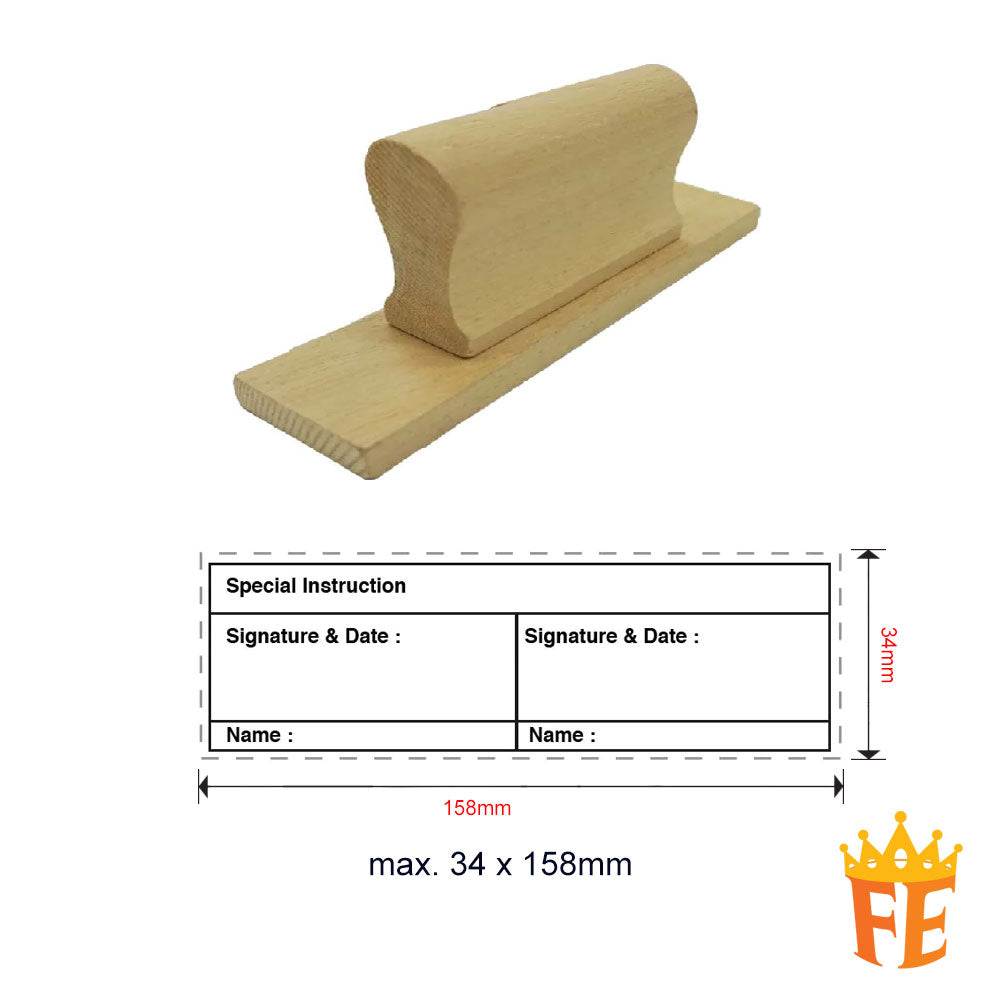 Index Stamp Large Size (Wooden Handle) Above 100mm Size