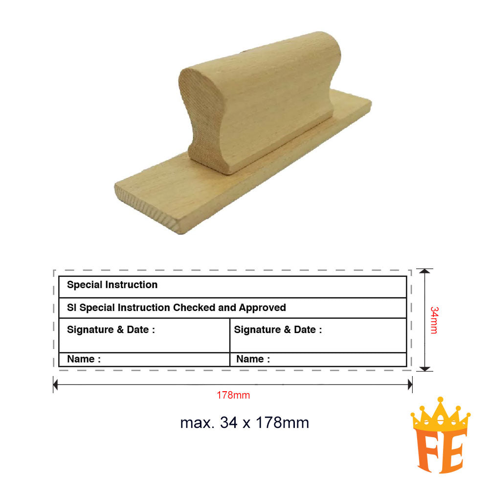 Index Stamp Large Size (Wooden Handle) Above 100mm Size