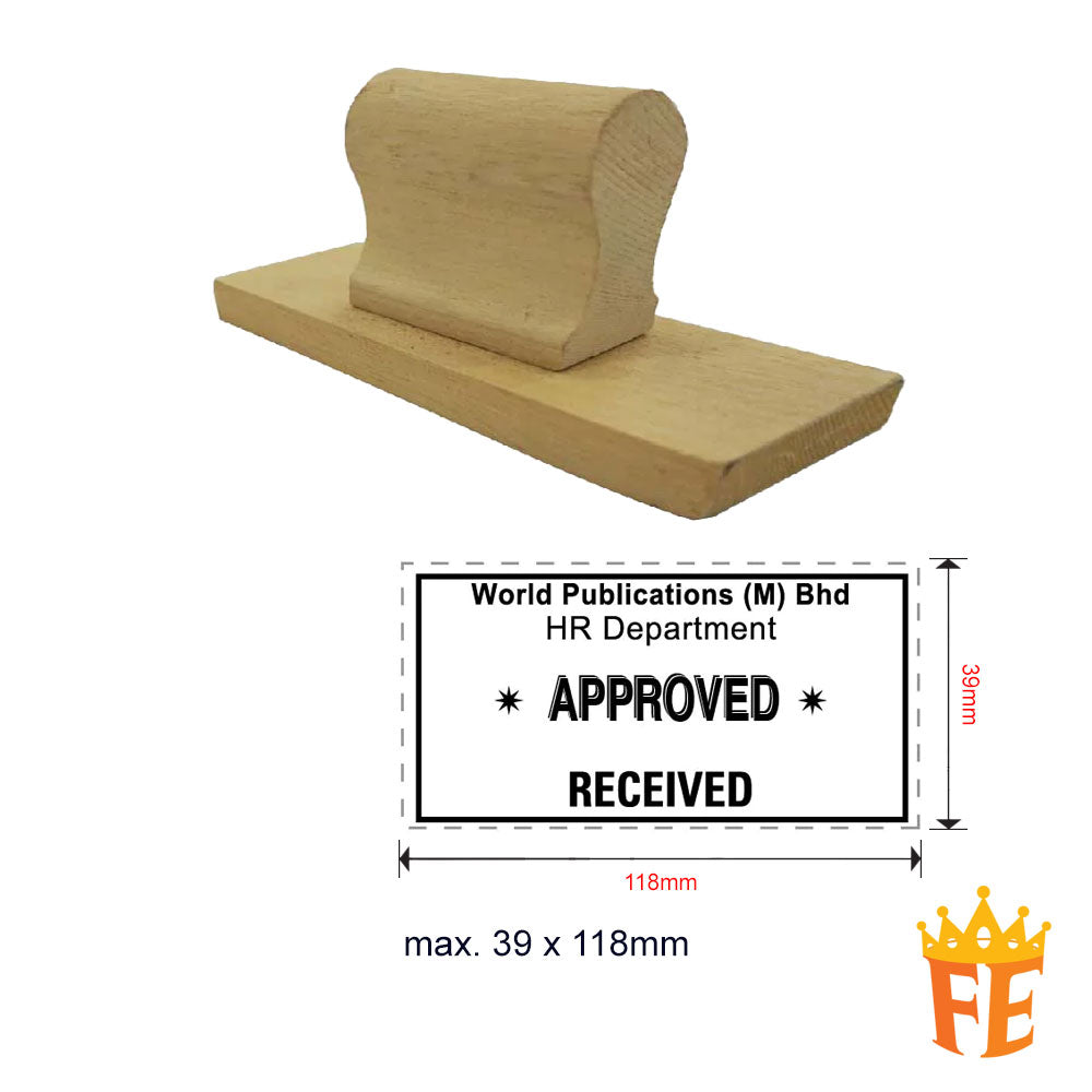 Index Stamp Large Size (Wooden Handle) Above 100mm Size