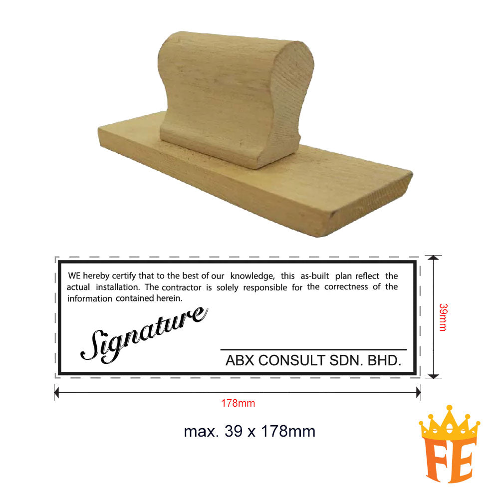 Index Stamp Large Size (Wooden Handle) Above 100mm Size