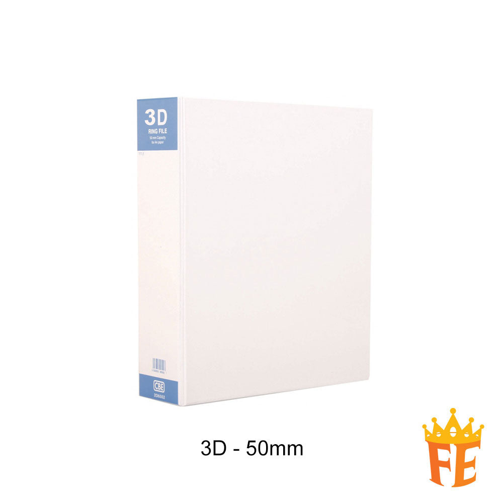 CBE PVC File 2D / 3D / 4D Ring Binder With Transparency Cover 25mm / 40mm / 50mm / 65mm A4