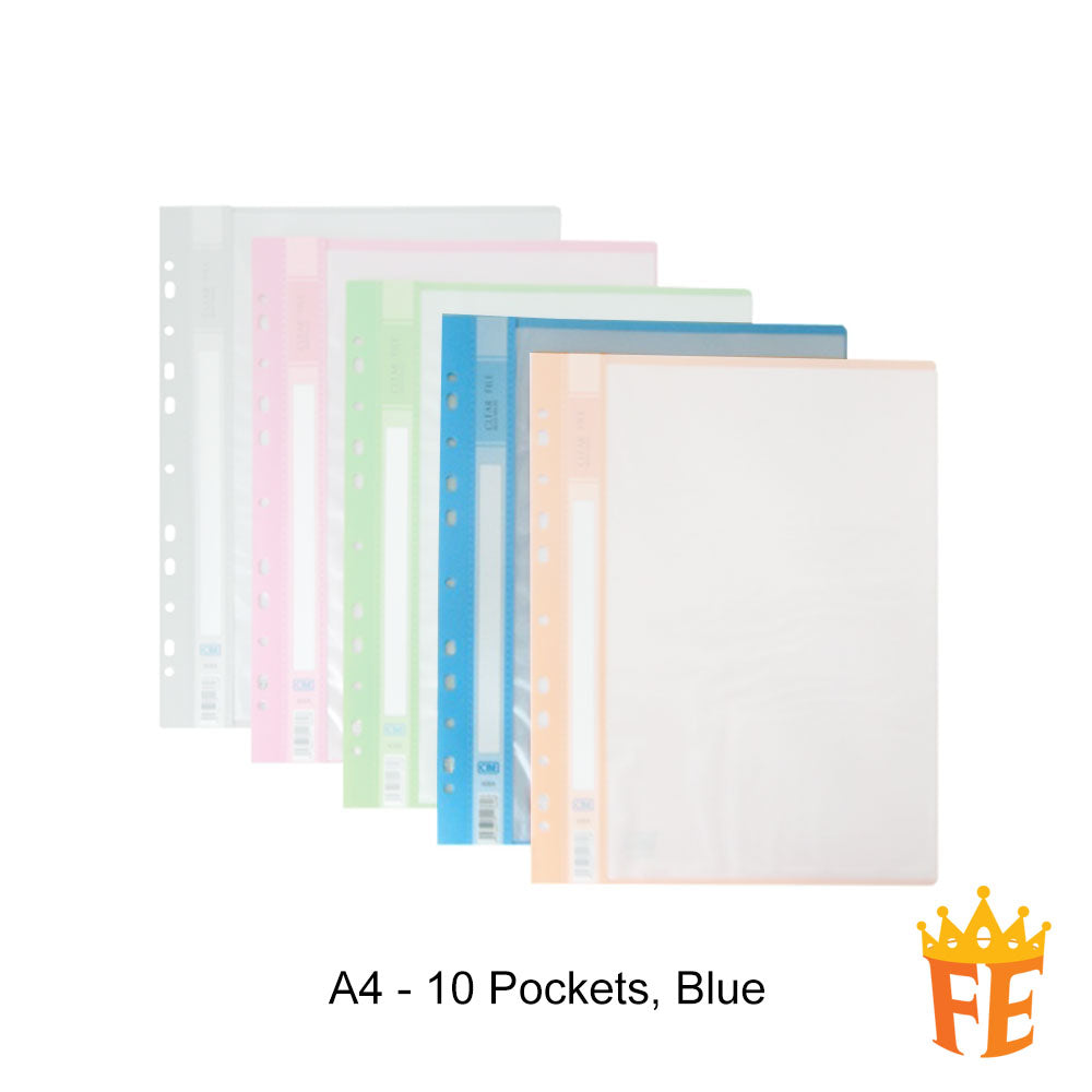 CBE 408A PP Clear File Multi Holes A4 (11 holes) 10 Pockets