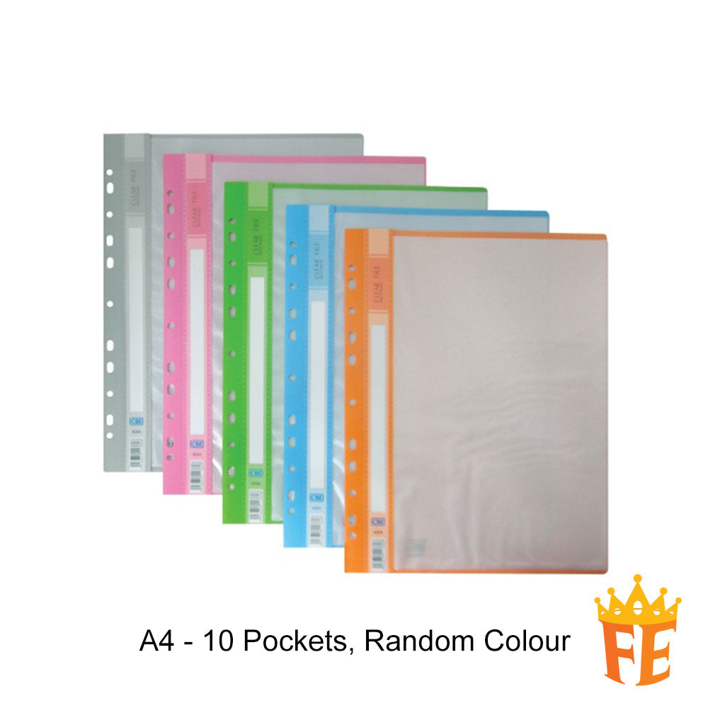 CBE 408A PP Clear File Multi Holes A4 (11 holes) 10 Pockets