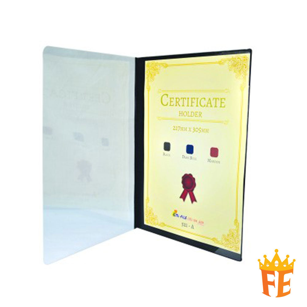 EMI Certificate Holder with Transparent Cover 521A Black / Blue / Maroon