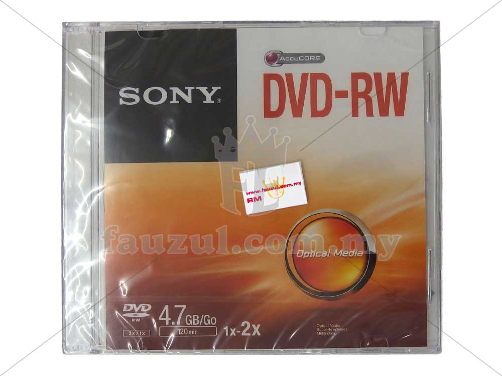Sony 10s Dvd Rw 4.7gb - 120min