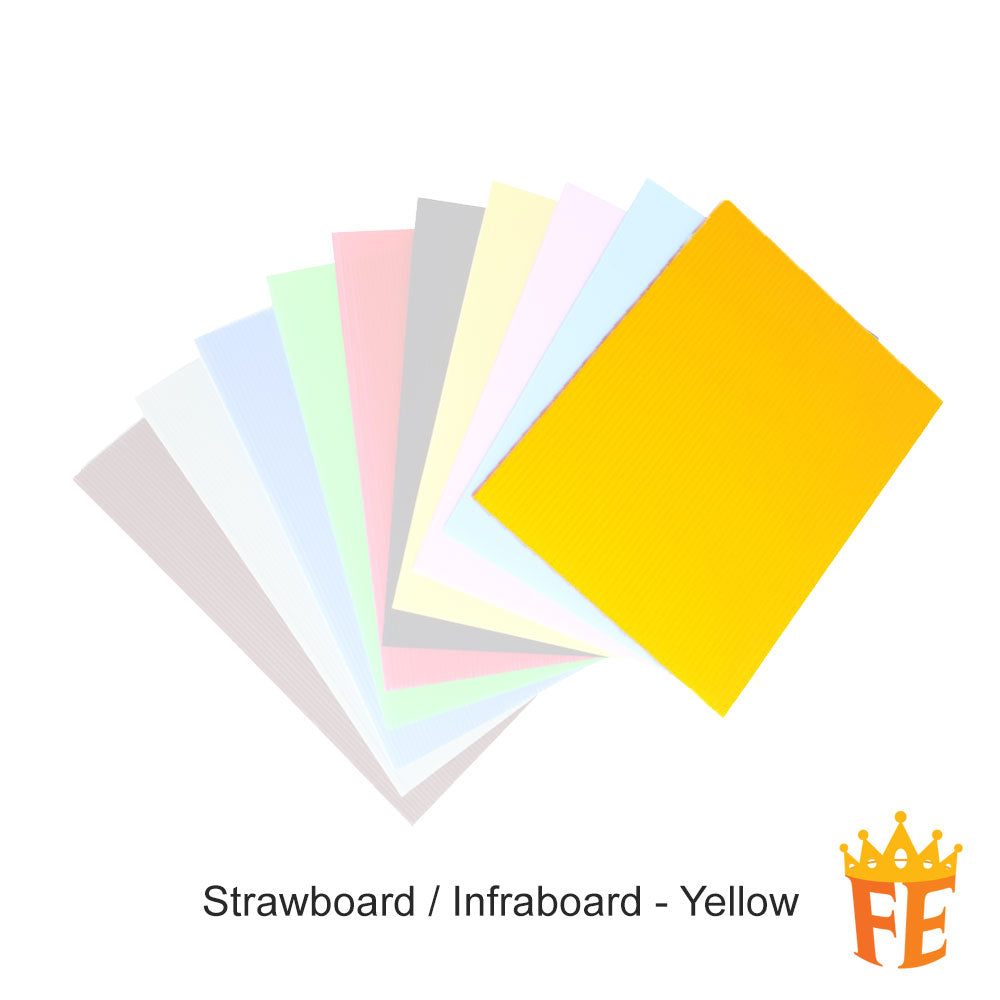 Strawboard / Infraboard / Impraboard / PP Corrugated Board 3mm A4 / A3 / 27" X 30" / 54" X 30" Multi Colour