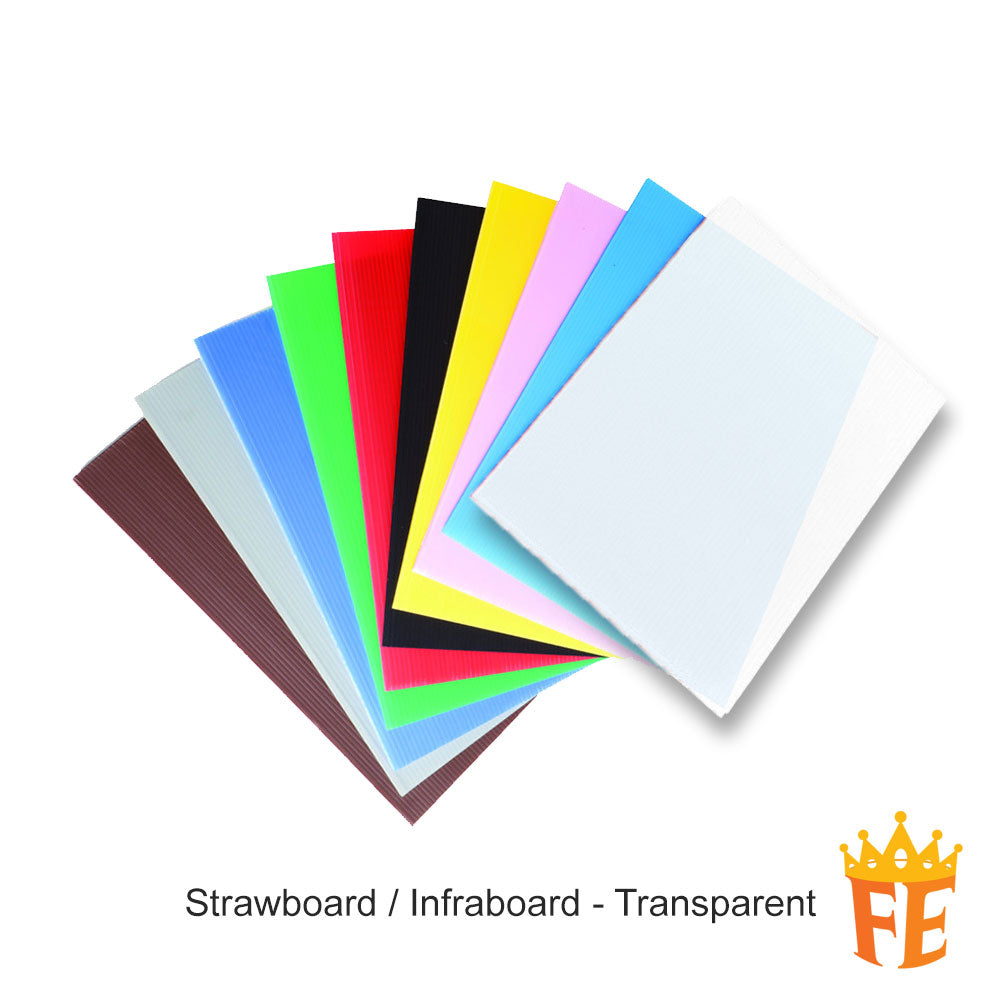 Strawboard / Infraboard / Impraboard / PP Corrugated Board 3mm A4 / A3 / 27" X 30" / 54" X 30" Multi Colour