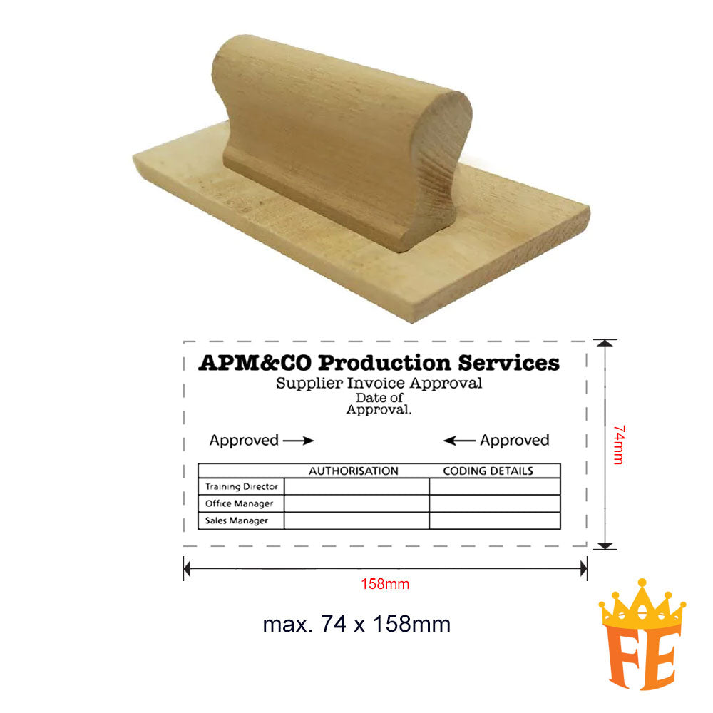 Index Stamp Large Size (Wooden Handle) Above 100mm Size